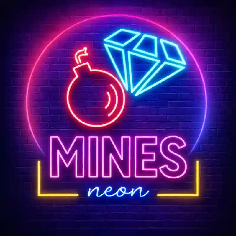 Mines Neon online slot game banner